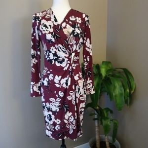 Calvin Klein floral faux wrap dress